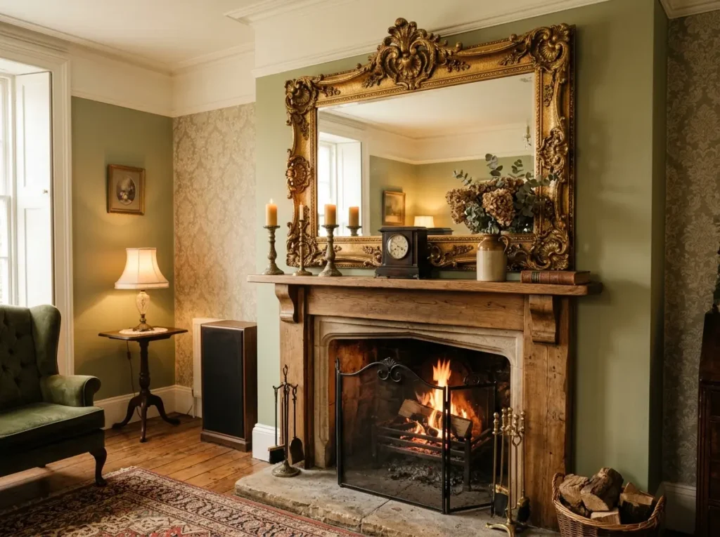 Gilt mirror grandmillennial decor idea