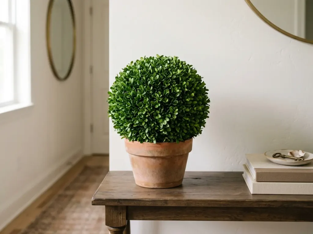  Topiary indoor plant idea for entryway styling