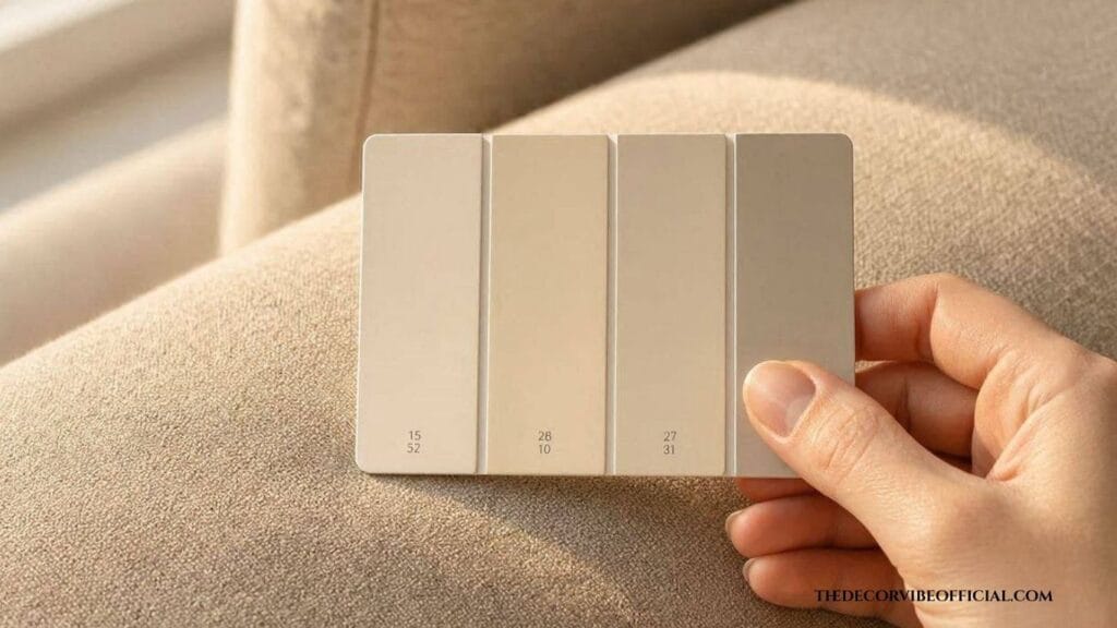 Testing wall paint undertones against a beige sofa fabric
Beige Sofa Living Room Ideas

