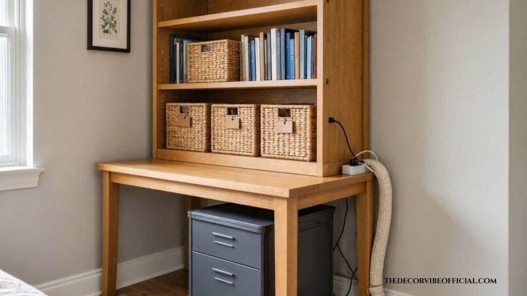 storage solutions for small home office corner ideas