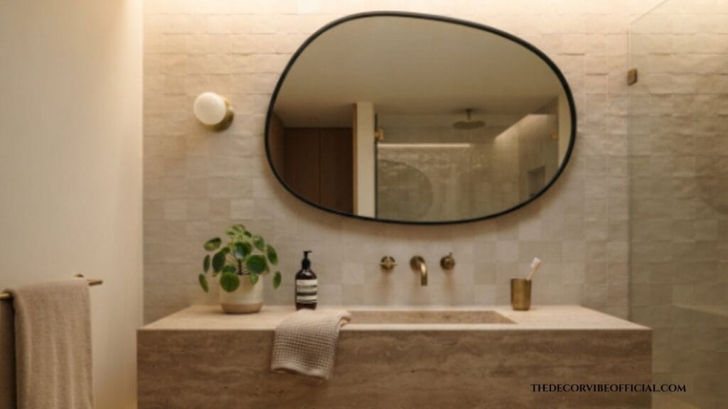 blob mirror decor ideas for a bathroom vanity