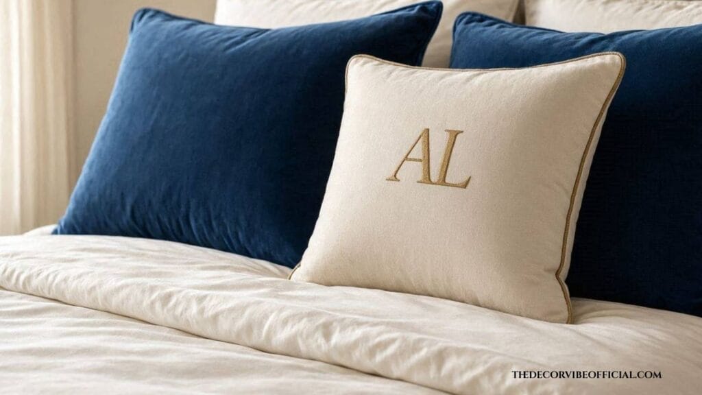 Bedding and velvet pillow ideas for a Blair Waldorf bedroom