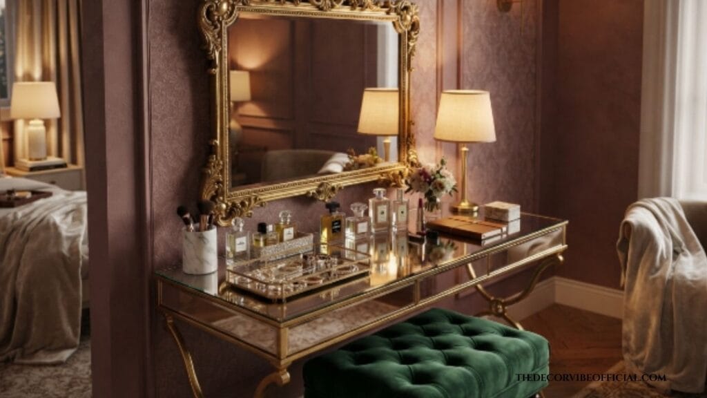 Vanity corner styled with Blair Waldorf bedroom ideas in mind