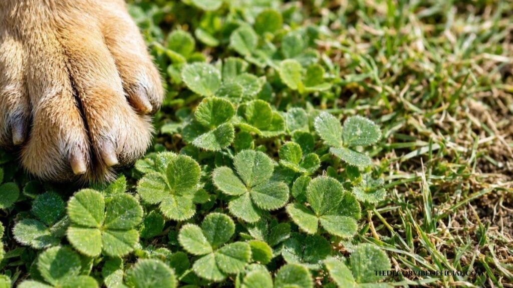Clover lawn alternative for a budget dog friendly backyard