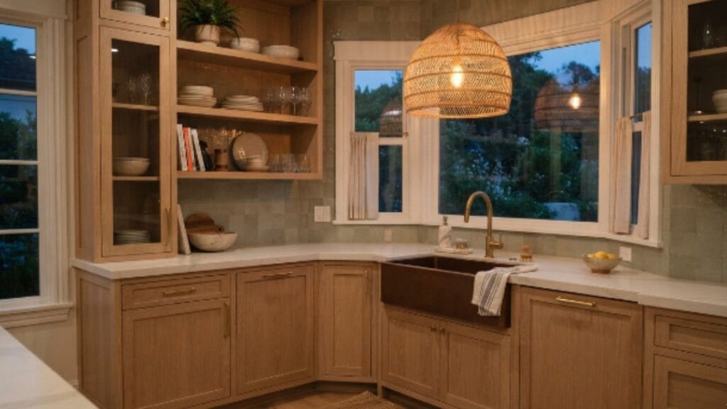 pendant lighting idea from corner sink kitchen decor ideas guide