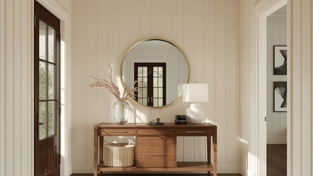  DIY board and batten accent wall budget entryway idea