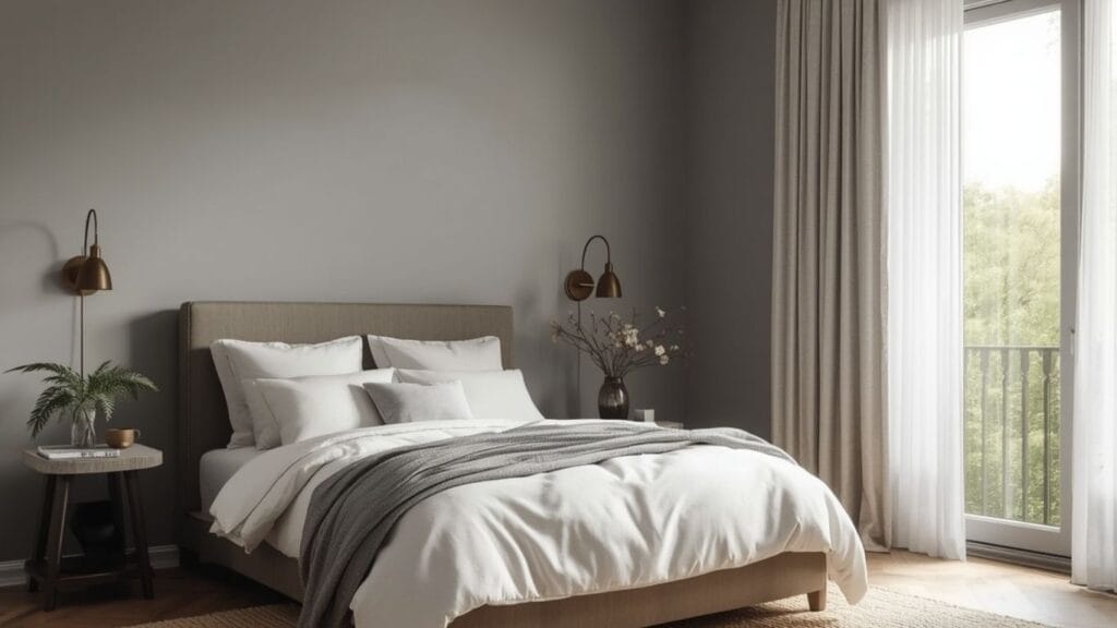 Cozy bedroom painted in Benjamin Moore Gray Owl
Benjamin Moore Gray Owl