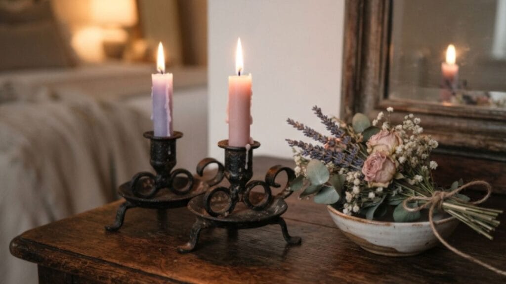 pastel candles dark holders pastel goth bedroom ideas