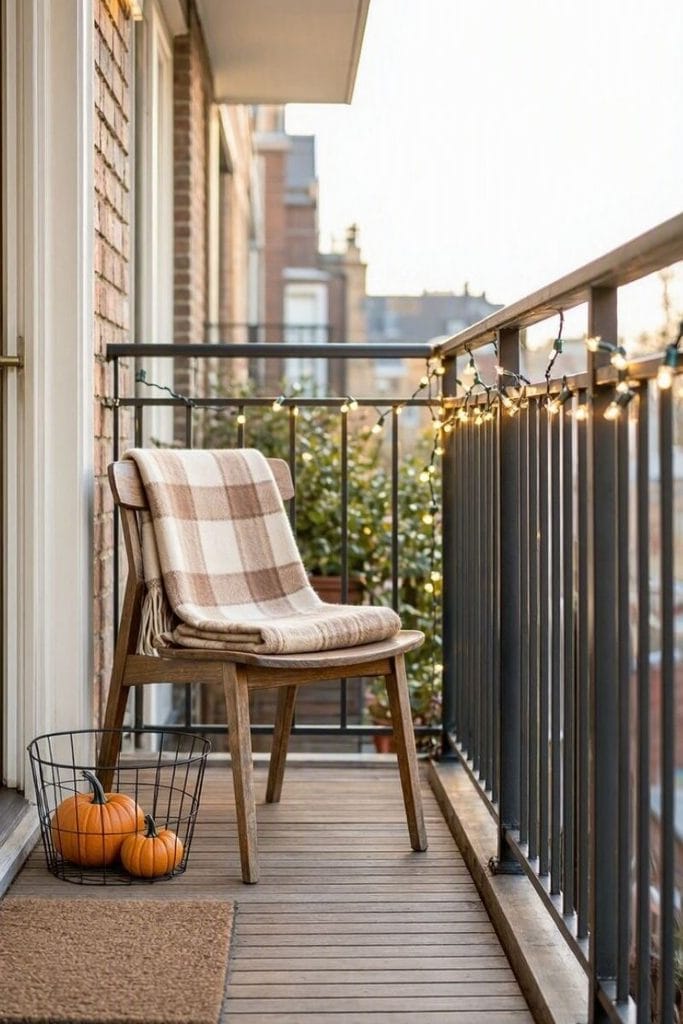 Apartment Halloween decor ideas for a small balcony space