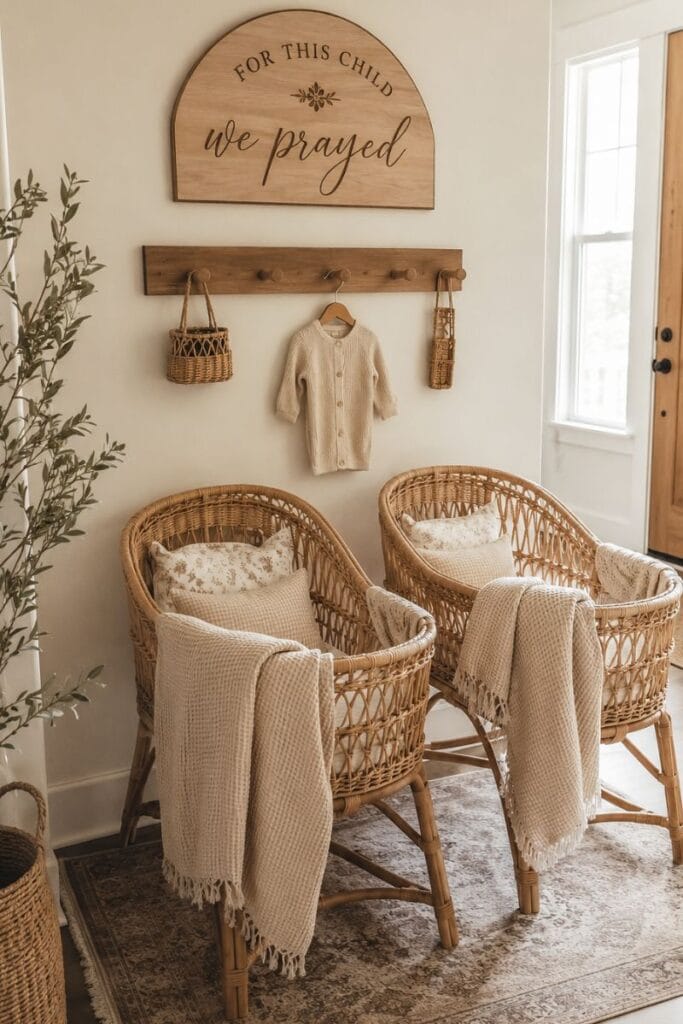 Twin nursery corner baby shower themes for twins display