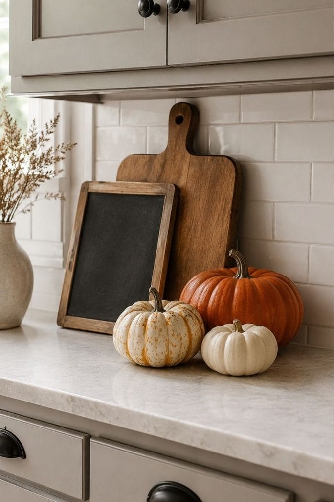 Kitchen Halloween decor ideas for a styled counter vignette