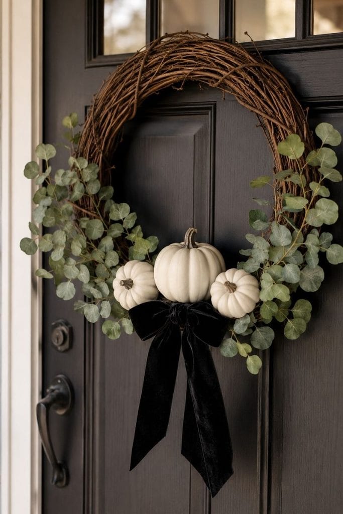Budget Halloween decor ideas for a dollar store wreath