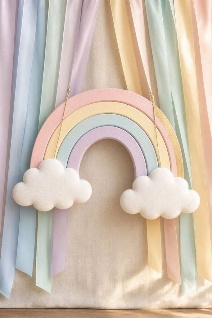 Rainbow baby duo baby shower themes for twins decor