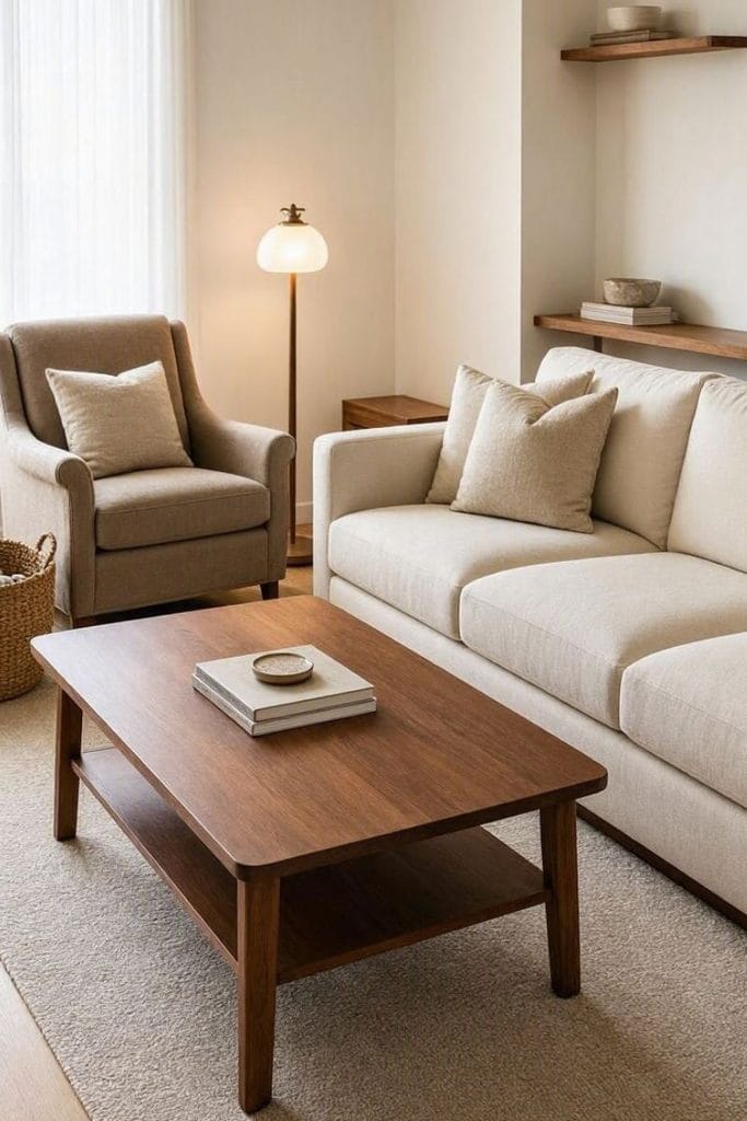 Practical interior design ideas with comfortable seating and smart everyday storage