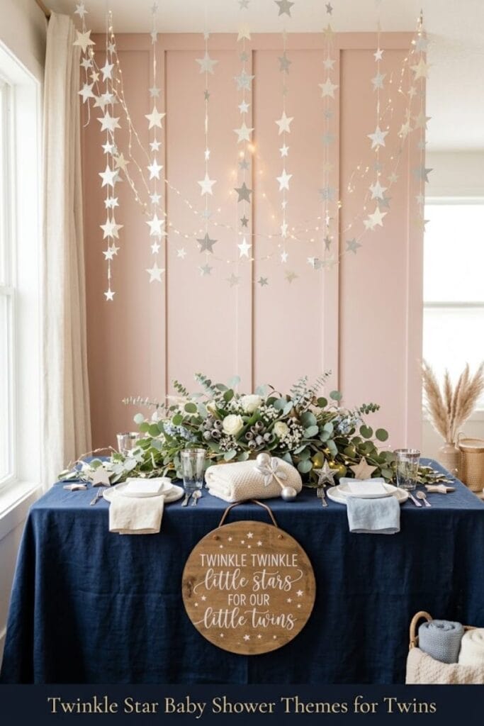  Twinkle star baby shower themes for twins table decor
