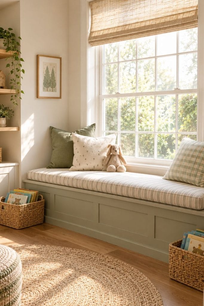  Shared reading nook in toddler boy and girl shared bedroom ideas