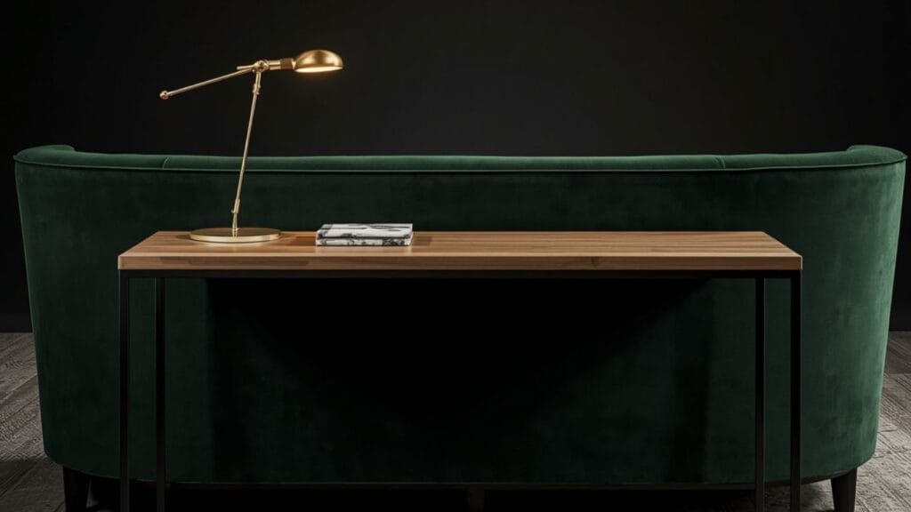 Ideal height and proportion for a console table behind sofa decor setup