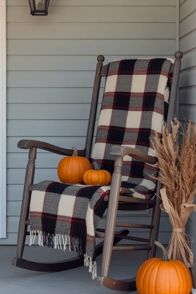 Rocking chair vignette, a halloween porch ideas project